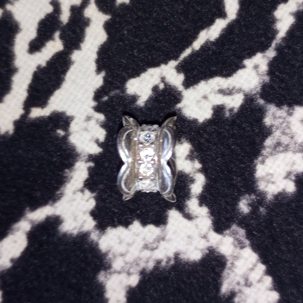 Brighton Silver bead with Crystals